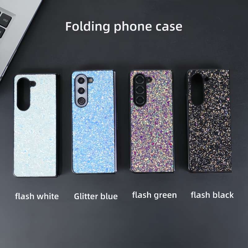 For Samsung Galaxy Z Fold6 5G Flash Diamond Folding Phone Case(Flash White)
