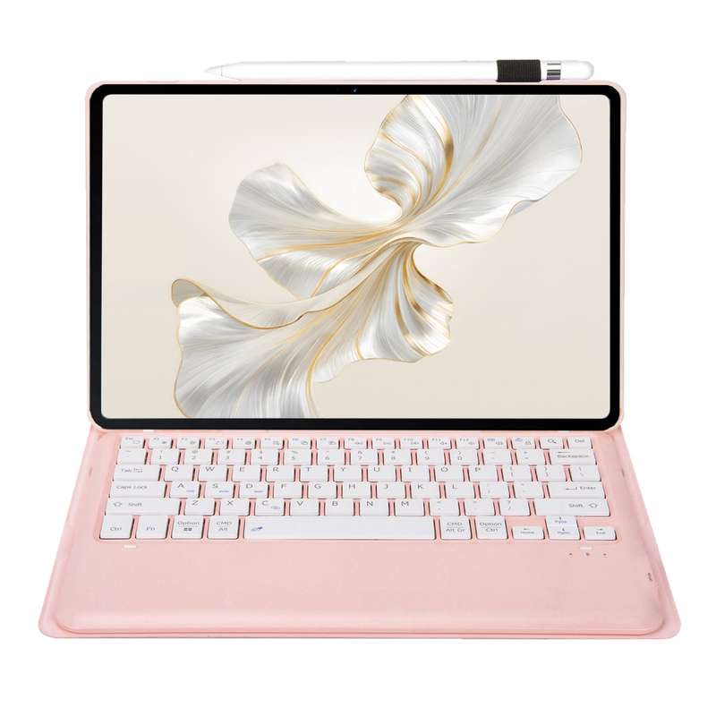 For Honor Pad 9 AH19 TPU Ultra-thin Detachable Bluetooth Keyboard Tablet Leather Case(Purple)
