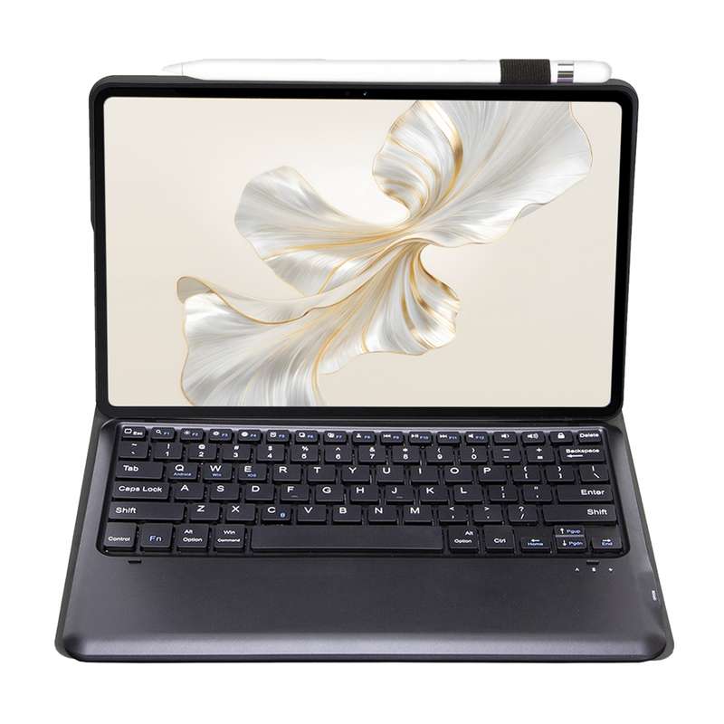 For Honor Pad 9 AH19 TPU Ultra-thin Detachable Bluetooth Keyboard Tablet Leather Case(Purple)