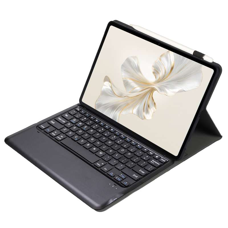 For Honor Pad 9 AH19 TPU Ultra-thin Detachable Bluetooth Keyboard Tablet Leather Case(Purple)