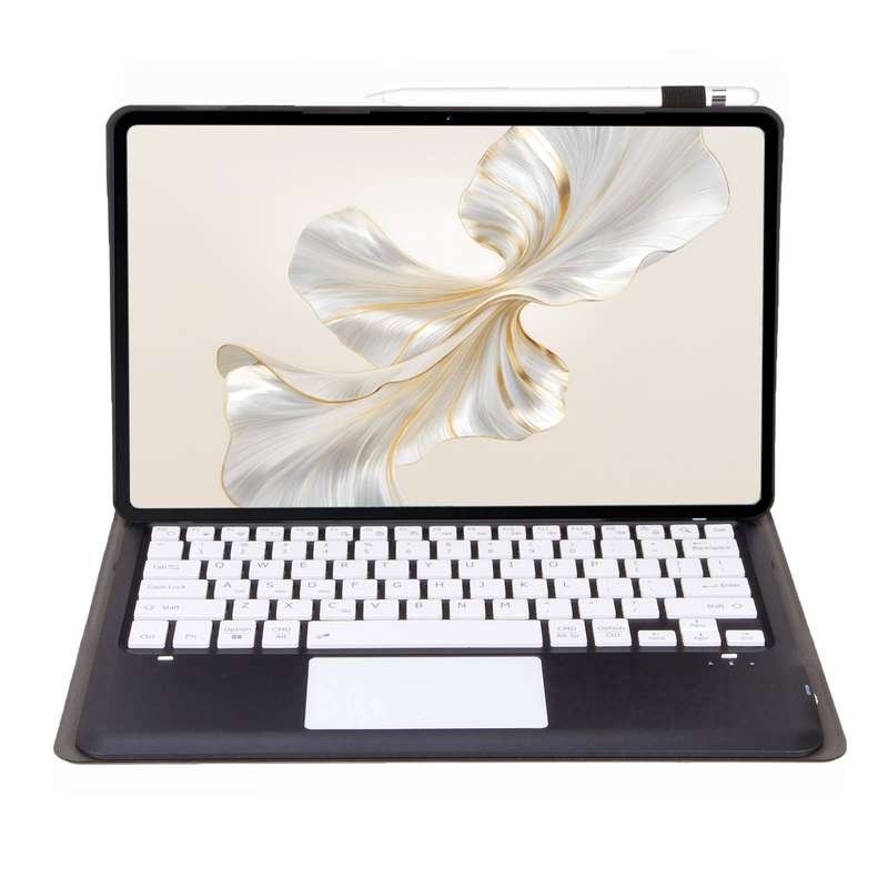 For Honor Pad 9 AH19-A TPU Ultra-thin Detachable Bluetooth Keyboard Tablet Leather Case with Touchpa