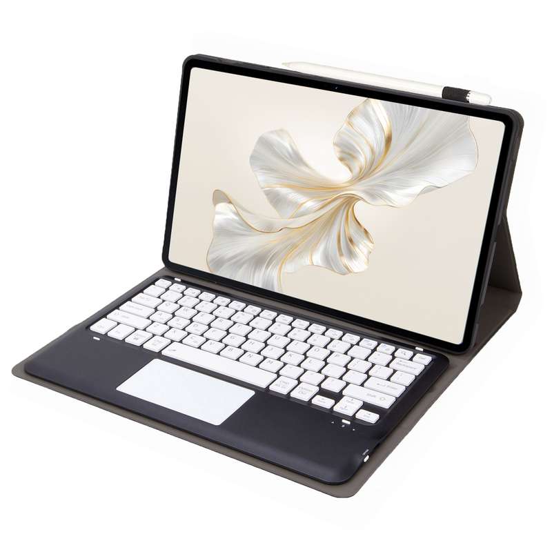 For Honor Pad 9 AH19-A TPU Ultra-thin Detachable Bluetooth Keyboard Tablet Leather Case with Touchpa
