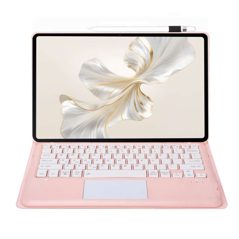 For Honor Pad 9 AH19-A TPU Ultra-thin Detachable Bluetooth Keyboard Tablet Leather Case with Touchpa