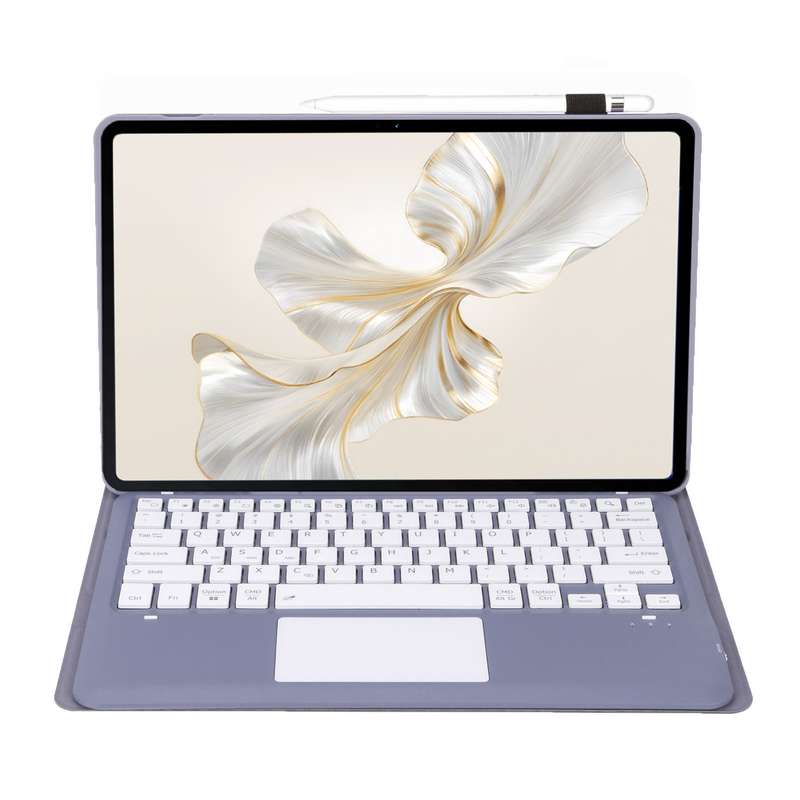 For Honor Pad 9 AH19-A TPU Ultra-thin Detachable Bluetooth Keyboard Tablet Leather Case with Touchpa