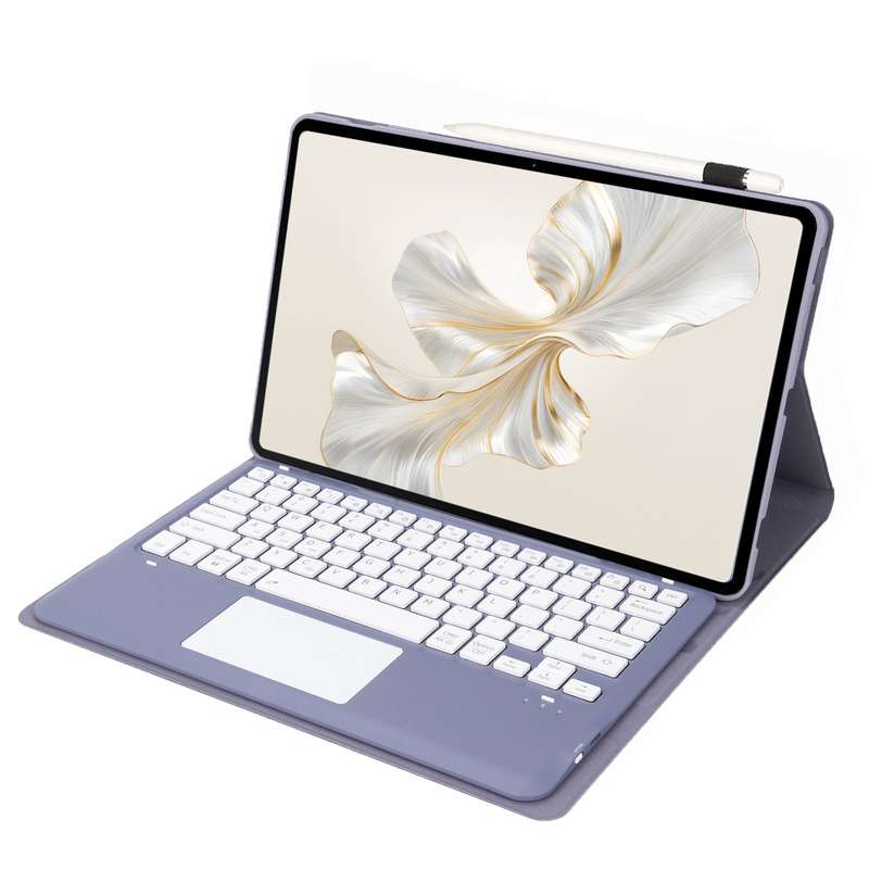 For Honor Pad 9 AH19-A TPU Ultra-thin Detachable Bluetooth Keyboard Tablet Leather Case with Touchpa