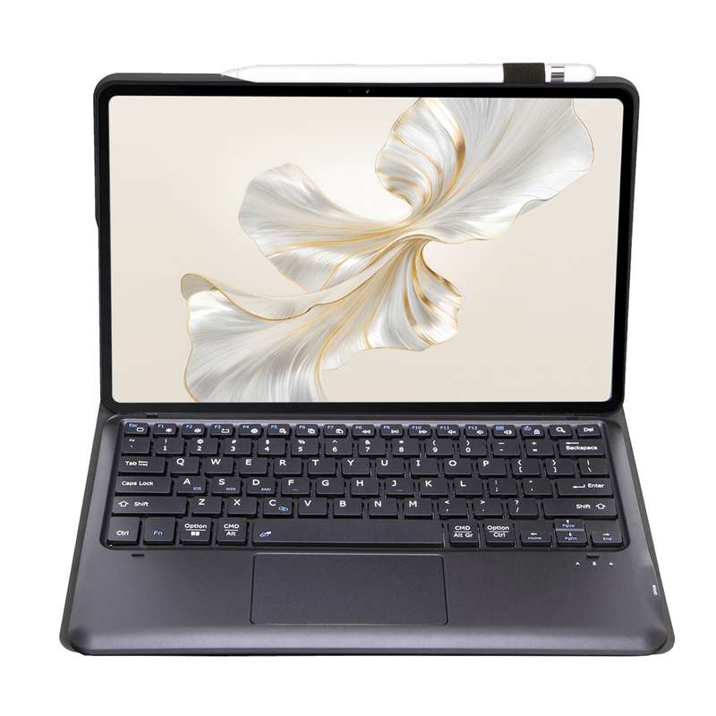 For Honor Pad 9 AH19-A TPU Ultra-thin Detachable Bluetooth Keyboard Tablet Leather Case with Touchpa