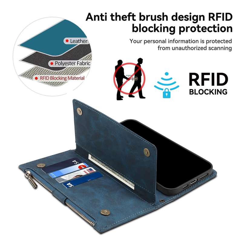 For Xiaomi 13T / 13T Pro / Redmi K60 Ultra ESEBLE Retro Frosted RFID Leather Phone Case(Dark Gr