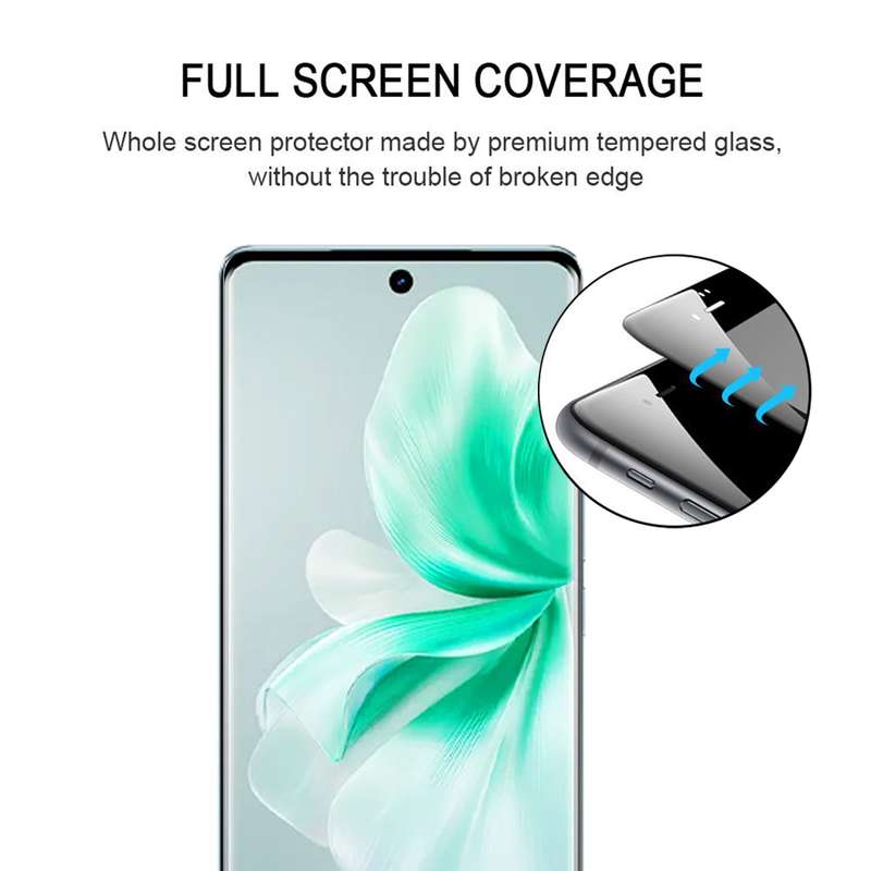 For vivo V30 / V30 Pro 3D Curved Edge Full Screen Tempered Glass Film