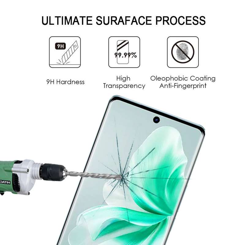 For vivo V30 / V30 Pro 3D Curved Edge Full Screen Tempered Glass Film