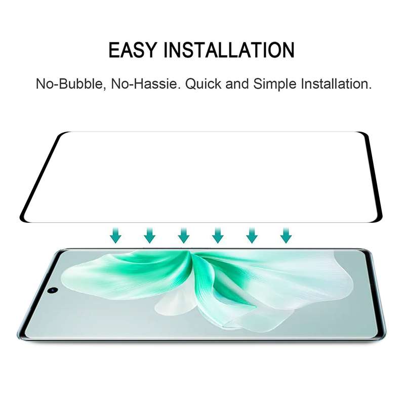 For vivo V30 / V30 Pro 3D Curved Edge Full Screen Tempered Glass Film