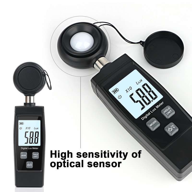 RZ851 Digital Light Meter, Range: 0-200,000 Lux(Black)