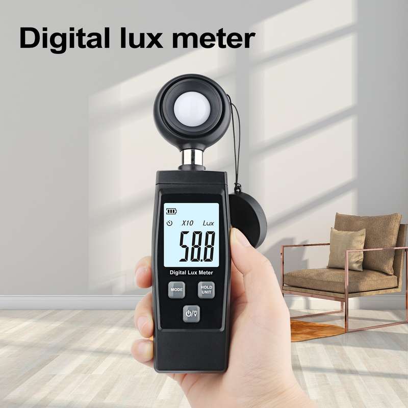 RZ851 Digital Light Meter, Range: 0-200,000 Lux(Black)