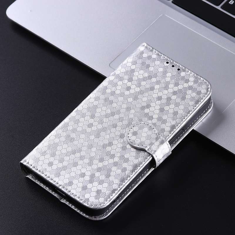 For Motorola Edge 50 Ultra Honeycomb Dot Texture Leather Phone Case(Silver)