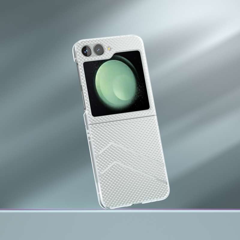 For Samsung Galaxy Z Flip6 5G Wave Pattern Transparent Frosted Phone Case