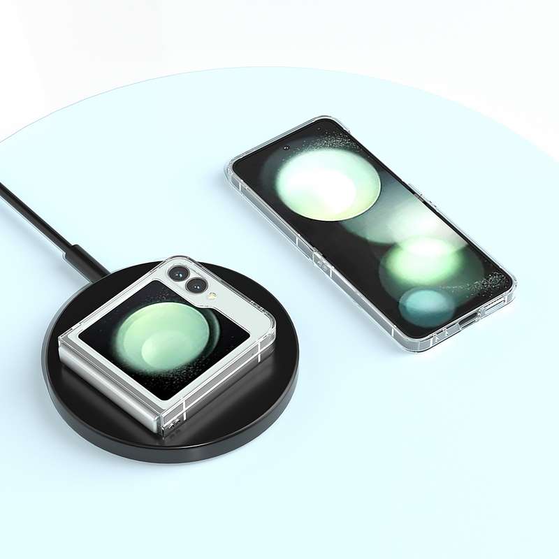 For Samsung Galaxy Z Flip6 5G Wave Pattern Transparent Frosted Phone Case