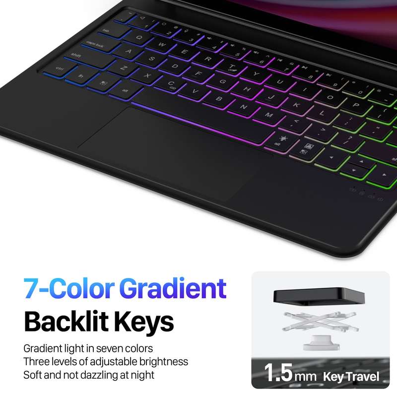 For Samsung Galaxy Tab S9 / S8 / S7 DUX DUCIS MK Series Floating Magnetic Keyboard Tablet Leather Ca