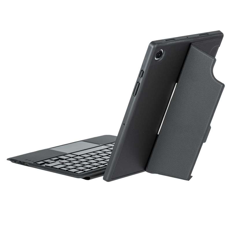For Samsung Galaxy Tab A9+ X210 TA09B-AS Pen Tray Style Detachable Bluetooth Keyboard Leather Case w