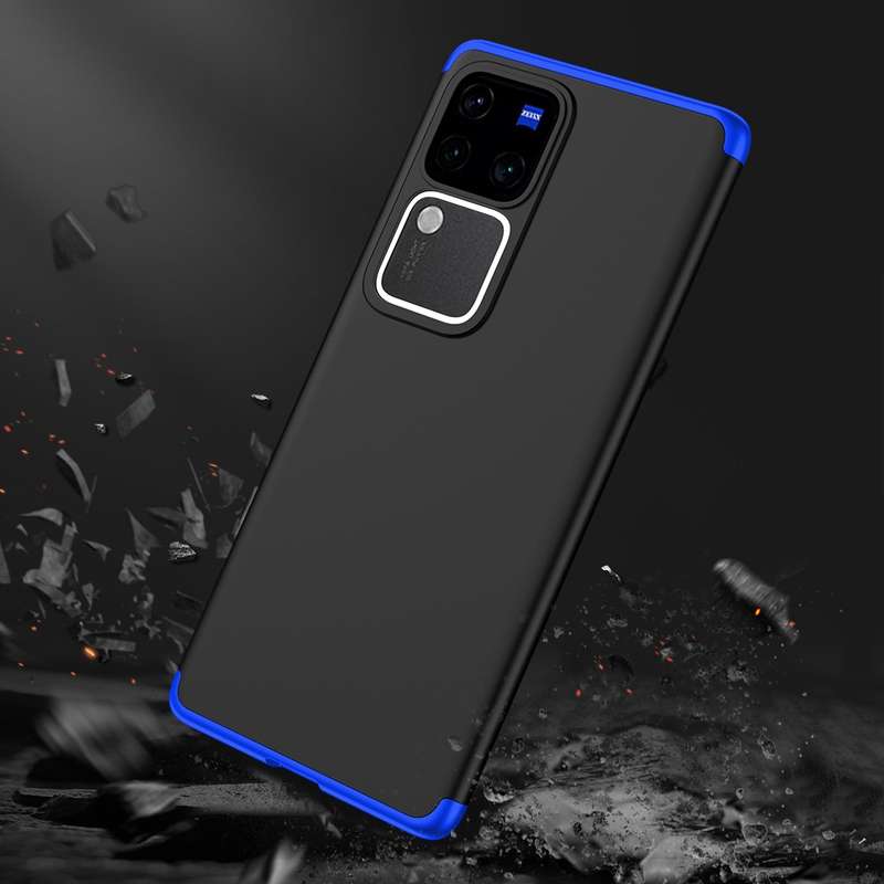 For vivo V30 /V30 Pro 5G GKK Three Stage Splicing Full Coverage PC Phone Case(Black Blue)