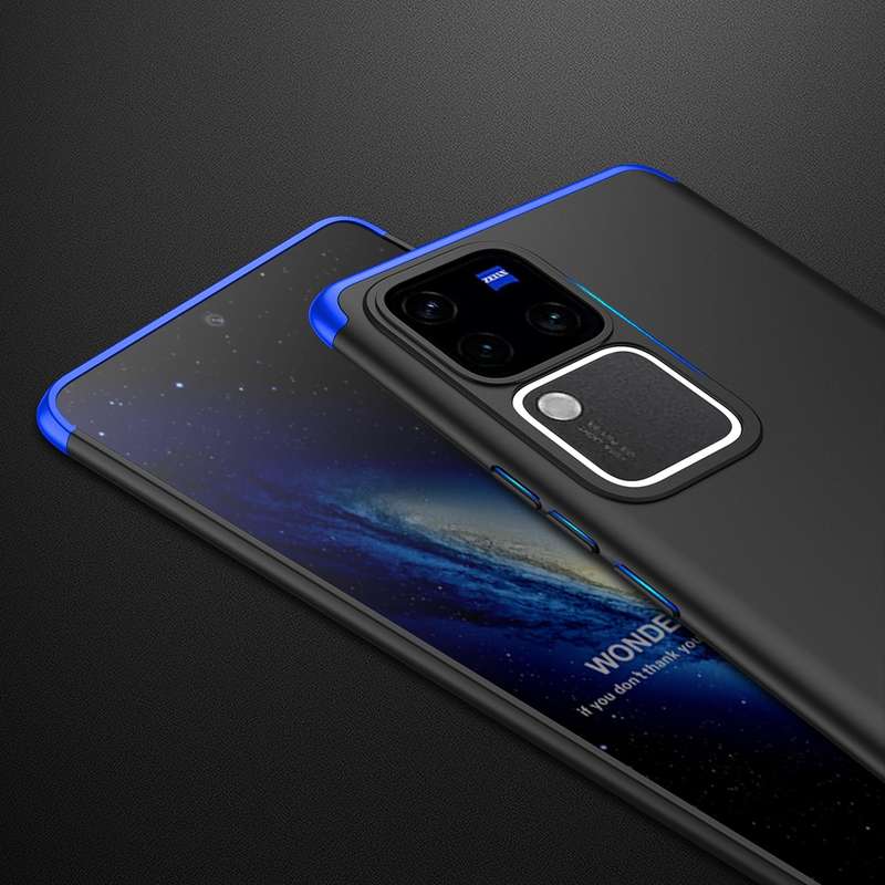 For vivo V30 /V30 Pro 5G GKK Three Stage Splicing Full Coverage PC Phone Case(Black Blue)