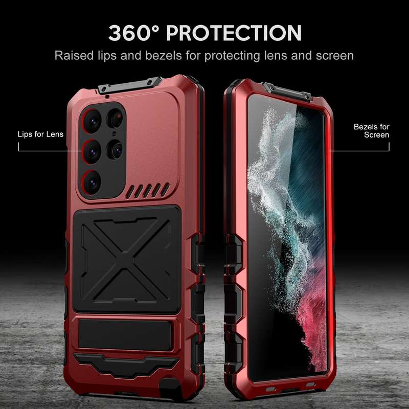 For Samsung Galaxy S24 Ultra 5G R-JUST Life Waterproof Dustproof Shockproof Phone Case(Red)