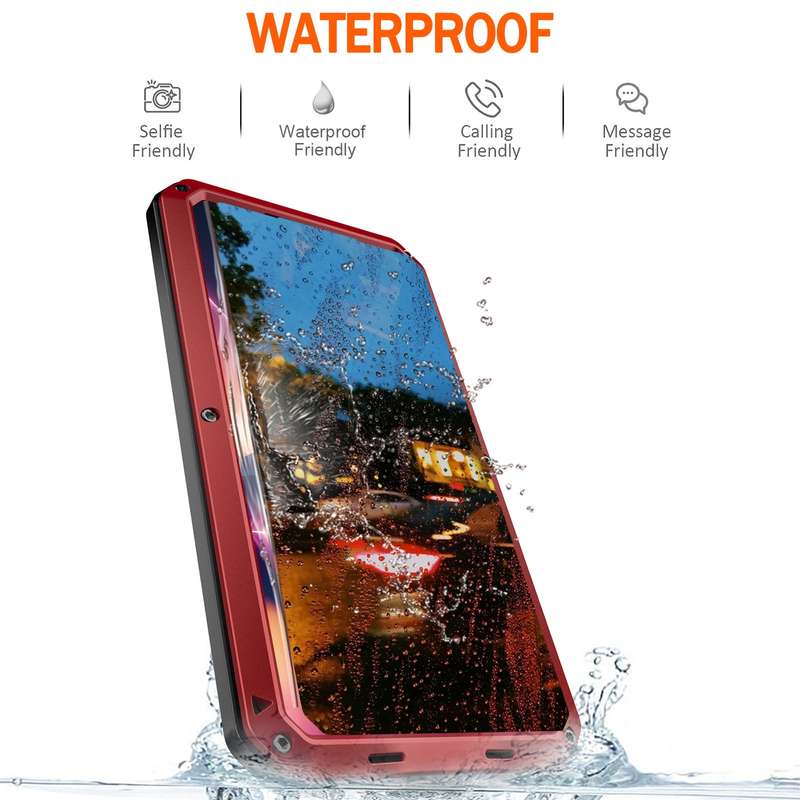 For Samsung Galaxy S24 Ultra 5G Shockproof Life Waterproof Silicone + Zinc Alloy Phone Case(Red