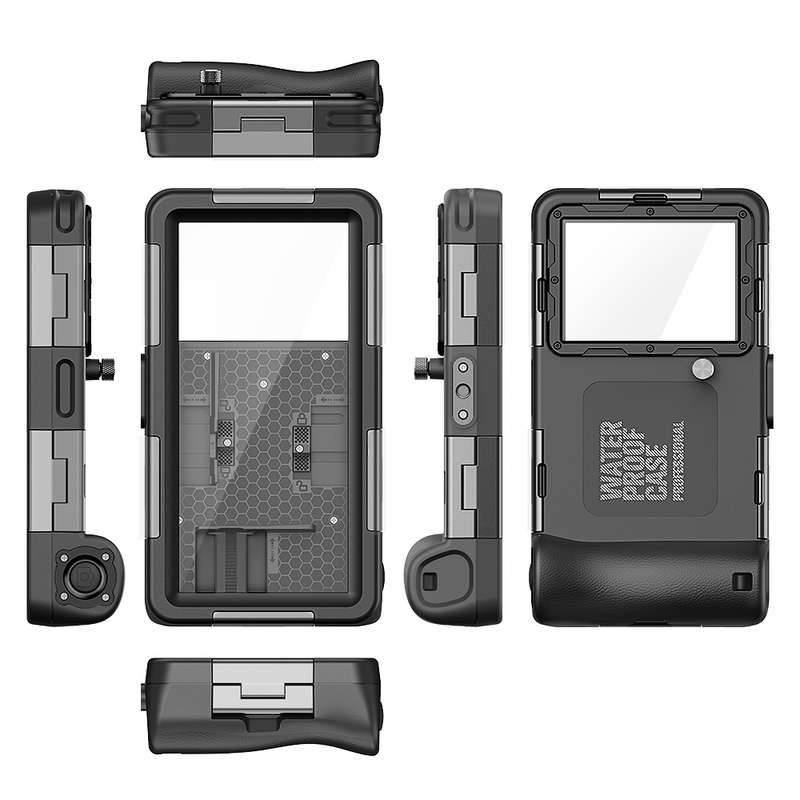 Diving Shell Gen2 Upgrade IP68 Waterproof Phone Case(Black Blue)