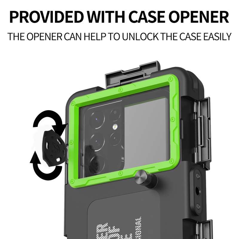 Diving Shell Gen2 Upgrade IP68 Waterproof Phone Case(Black Blue)