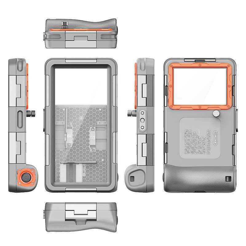 Diving Shell Gen2 Upgrade IP68 Waterproof Phone Case(Black Blue)