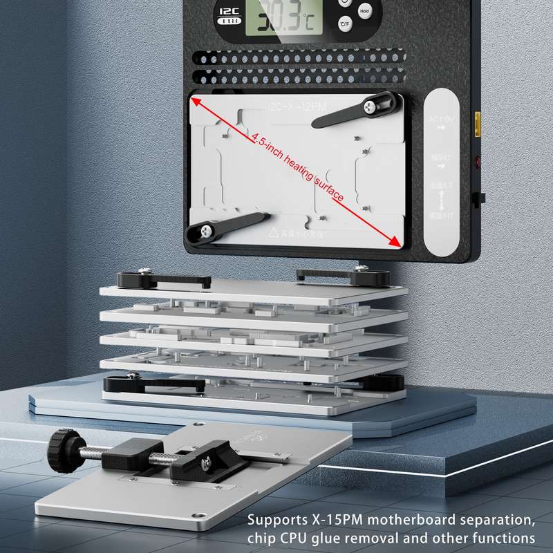 i2C T18 LCD Display PCB Motherboard Layered Desoldering Station With Glue Removal Module, US Plug