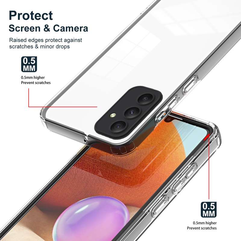 For Samsung Galaxy A35 3 in 1 Clear TPU Color PC Frame Phone Case(White)