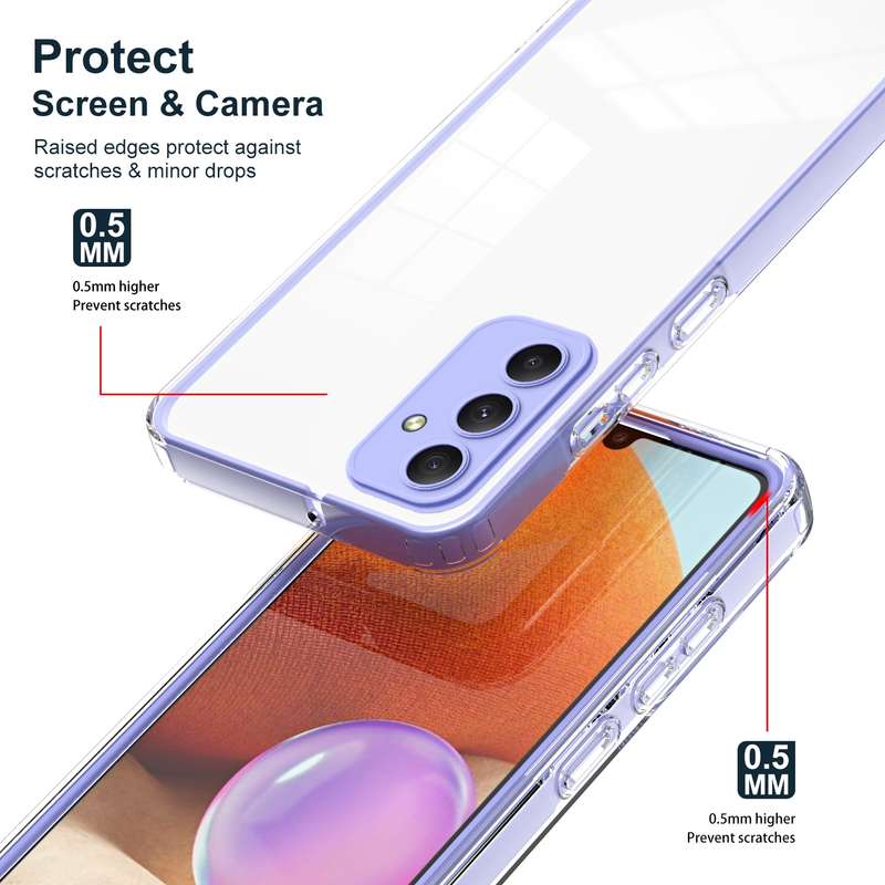 For Samsung Galaxy A35 3 in 1 Clear TPU Color PC Frame Phone Case(White)