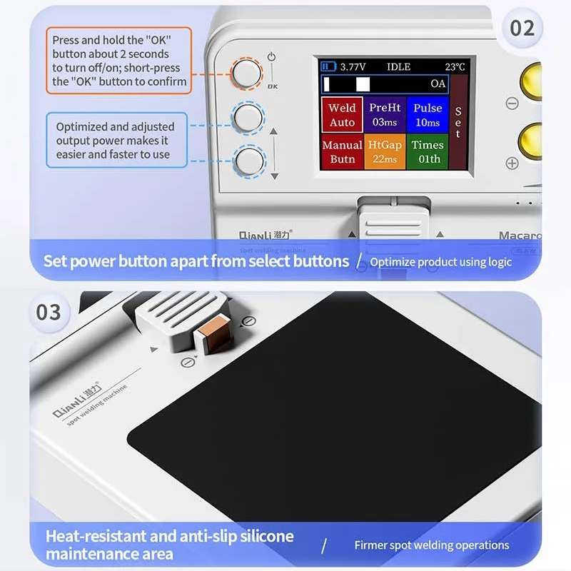 QianLi Macaron Max Portable Double Pulse Integrated Battery Spot Welding Machine