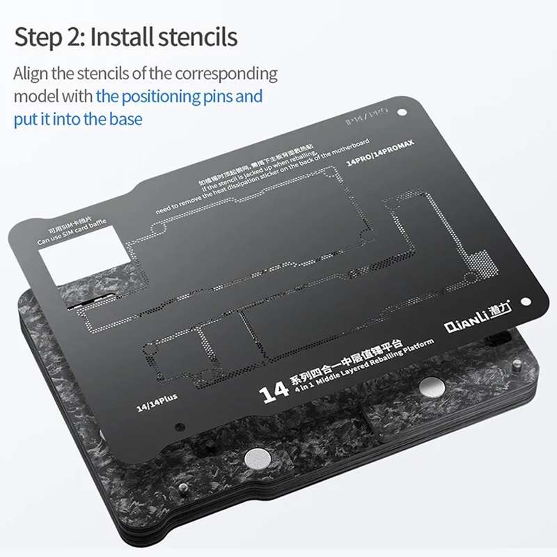 Qianli Magnetic Middle Layer BGA Reballing Platform For iPhone 14 Series