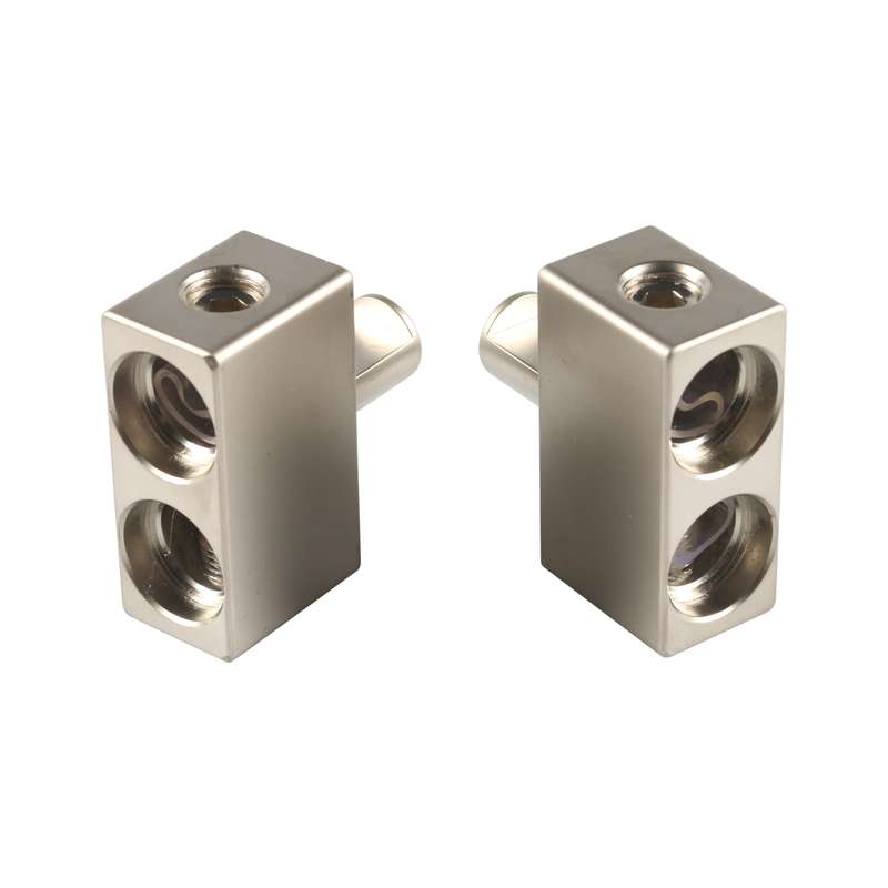 2pcs / Set Car Audio Modification 2 in 1 Wire Power Supply Terminals(Silver)