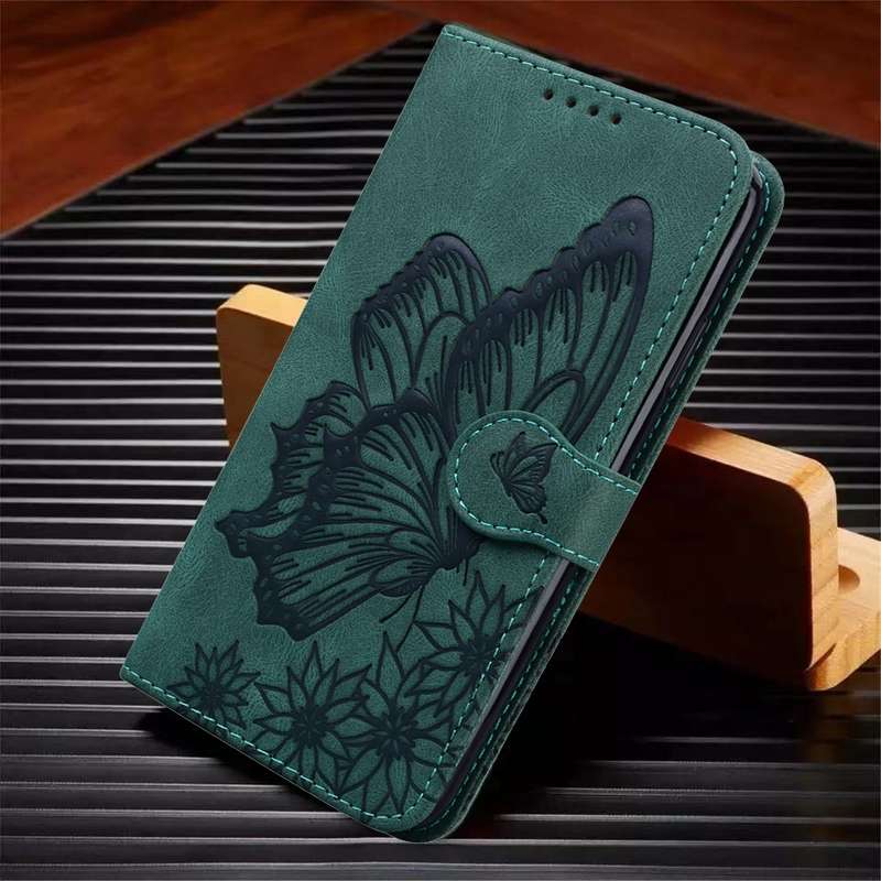 For Samsung Galaxy A55 5G Retro Skin Feel Butterflies Embossing Horizontal Flip Leather Phone C