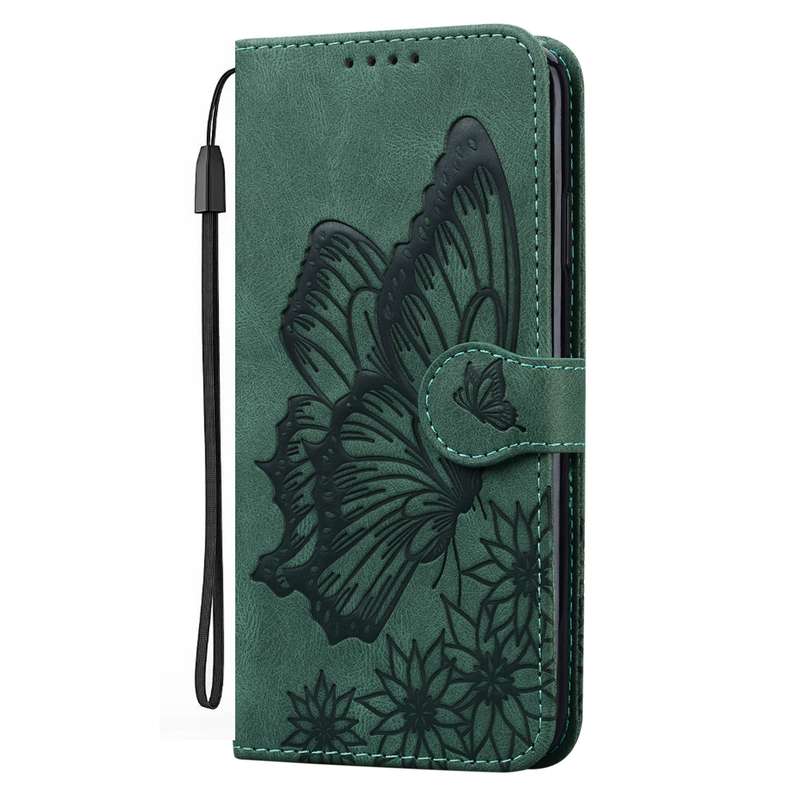 For Samsung Galaxy A55 5G Retro Skin Feel Butterflies Embossing Horizontal Flip Leather Phone C