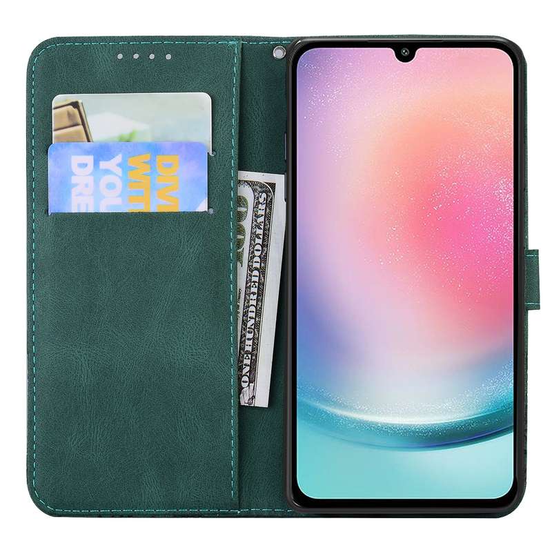 For Samsung Galaxy A55 5G Retro Skin Feel Butterflies Embossing Horizontal Flip Leather Phone C