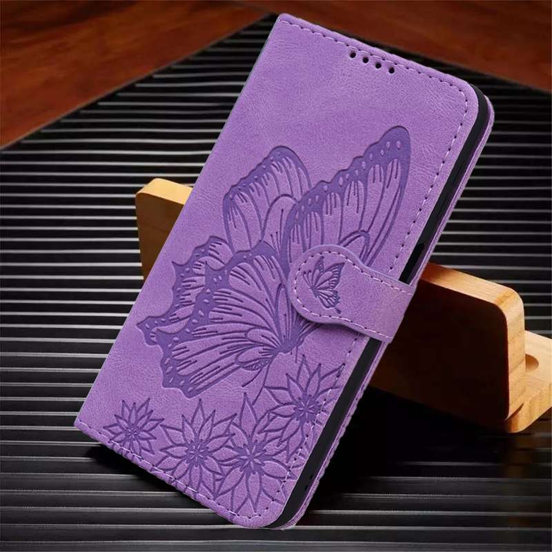 For Xiaomi Redmi Note 13 4G Retro Skin Feel Butterflies Embossing Horizontal Flip Leather Phone