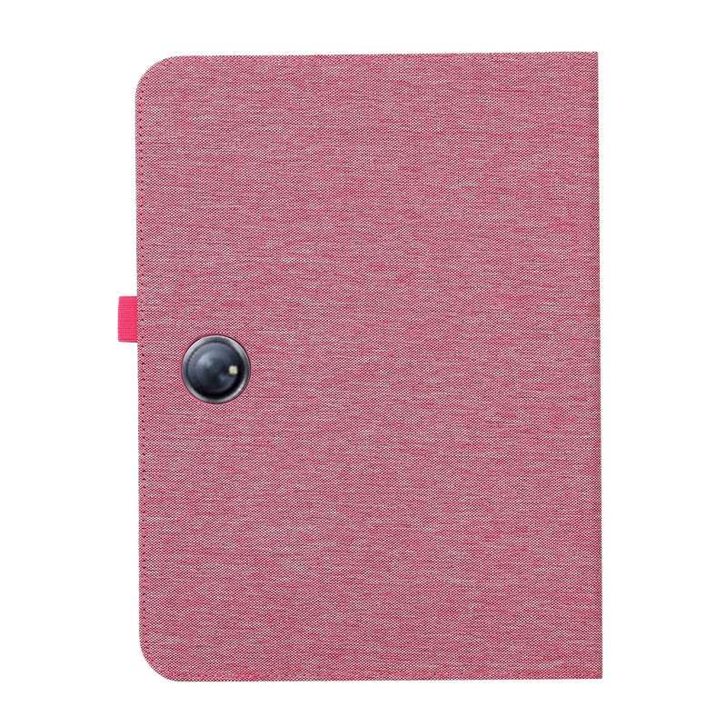 For OPPO Pad Neo 11.4 Fabric Leather Tablet Case(Pink)