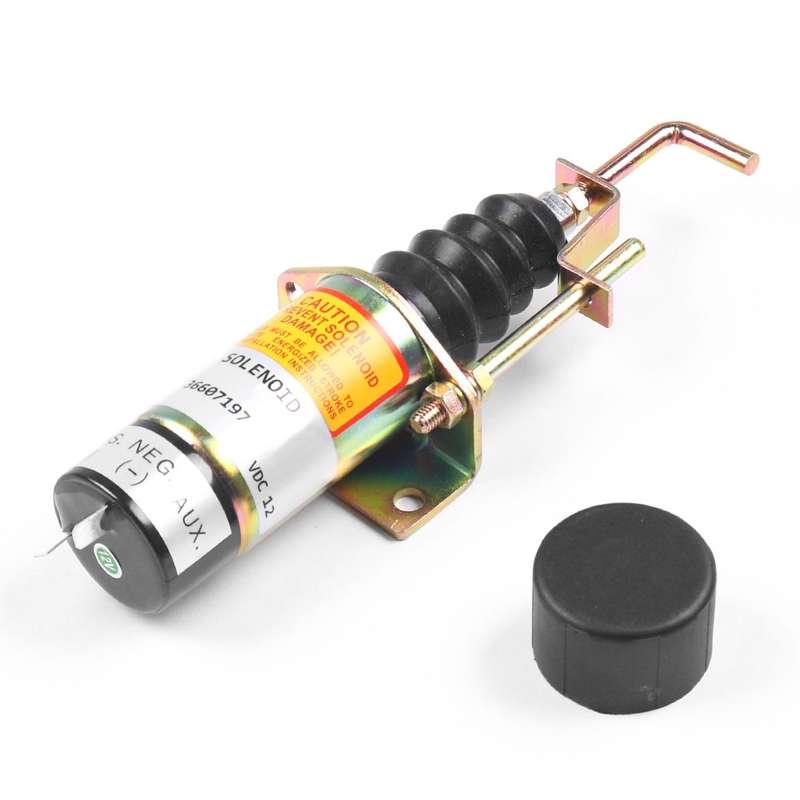 Lister Petter 24V Engine Flameout Solenoid Valve with Magnetic 366-07197(Black)