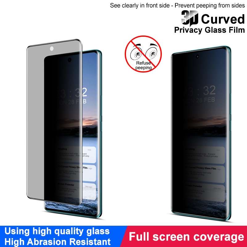 For vivo V30 5G / V30 Pro 5G imak 3D Curved HD Full Screen Anti-spy Tempered Glass Protective F