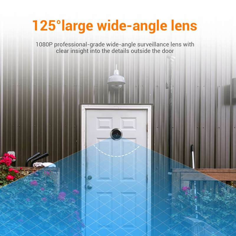 ESCAM C23 3.97 inch 1080p Smart Digital Door Concealed Viewer Wide Angle With Night Vision(Black)