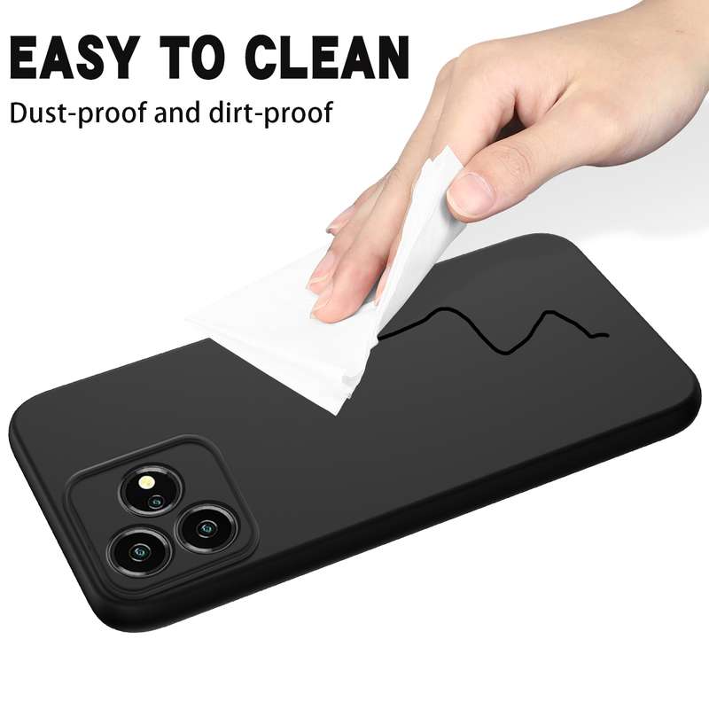 For ZTE Blade V50 Design 4G Pure Color Liquid Silicone Shockproof Phone Case(Black)