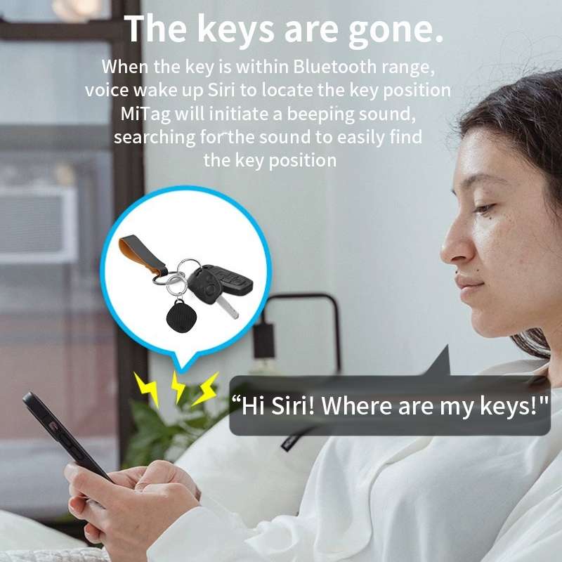 Global Positioning Pet Key Anti-Lost Device Smart Bluetooth GPS Locator(White)