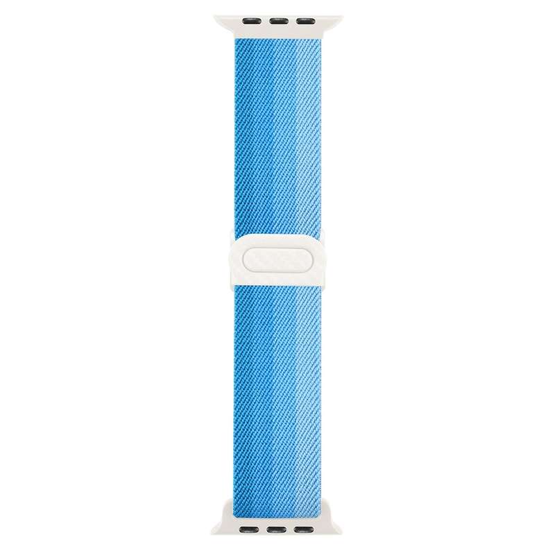 For Apple Watch Series 2 38mm Carbon Fiber Texture Snap Buckle Nylon Watch Band(Gradient Blue)