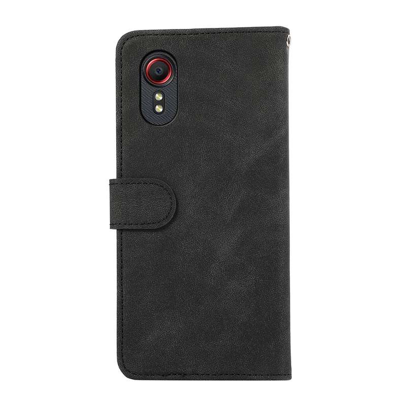For Samsung Galaxy Xcover 7 ABEEL Color Block Magnetic RFID Leather Phone Case(Black-Green)