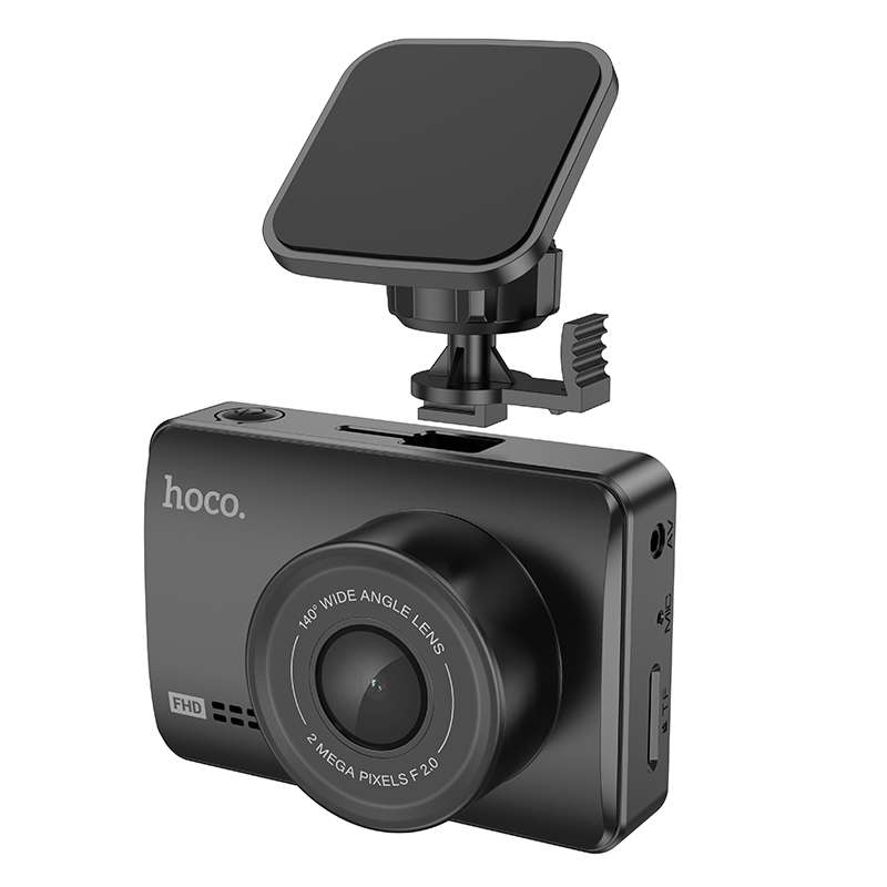 hoco DV3 Dual Channel Driving Recorder with Display & Rear Camera(Black)