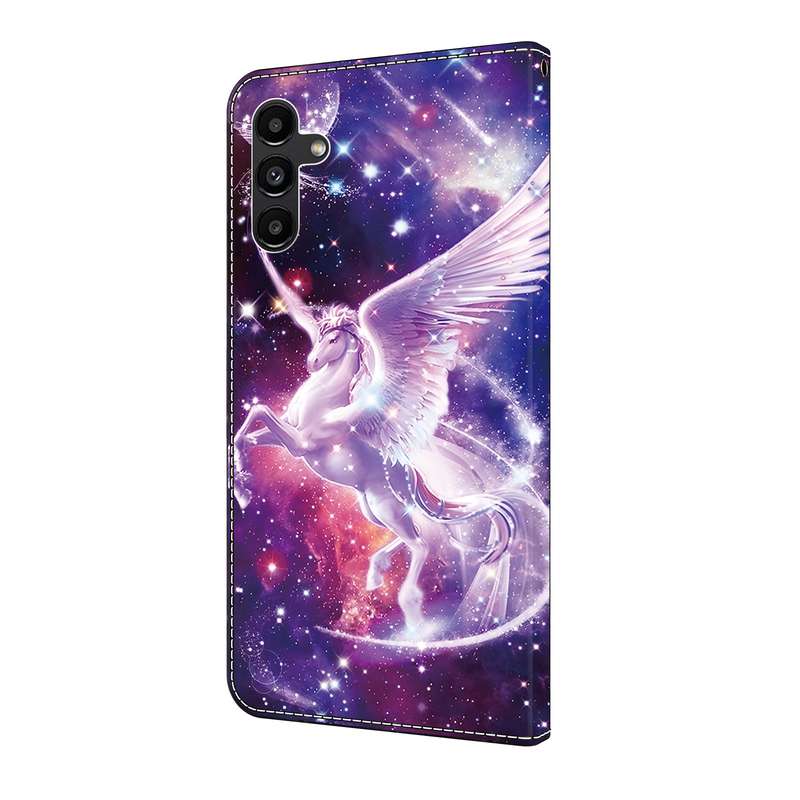 For Samsung Galaxy A55 5G Crystal Painted Leather Phone case(Unicorn)