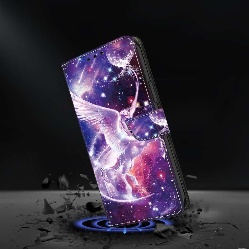 For Samsung Galaxy A55 5G Crystal Painted Leather Phone case(Unicorn)