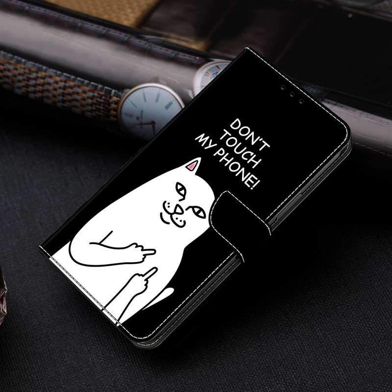 For Samsung Galaxy S24+ 5G Crystal Painted Leather Phone case(Dont Touch My Phone)